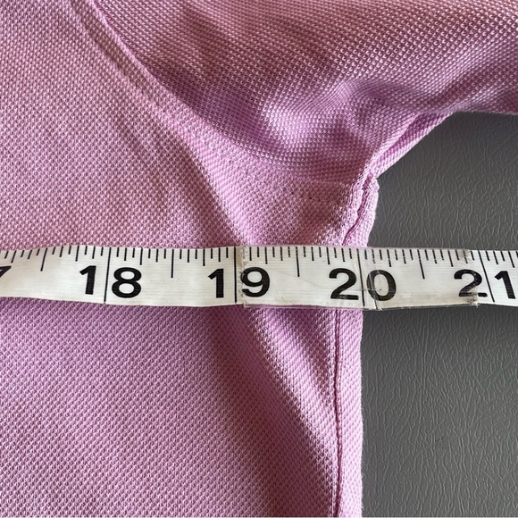 Jamie Sadock NWT Shirt Short Sleeve Purple Cream Medium - Picture 8 of 9